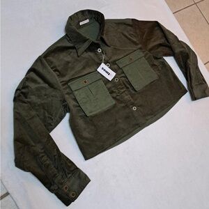 Atmos Japan Cropped Corduroy Cargo Shirt / Top : WOMEN'S SIZE MEDIUM